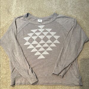 Gray Geometric Sweatshirt
